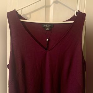 Michel Studio - Burgundy Sleeveless Dress